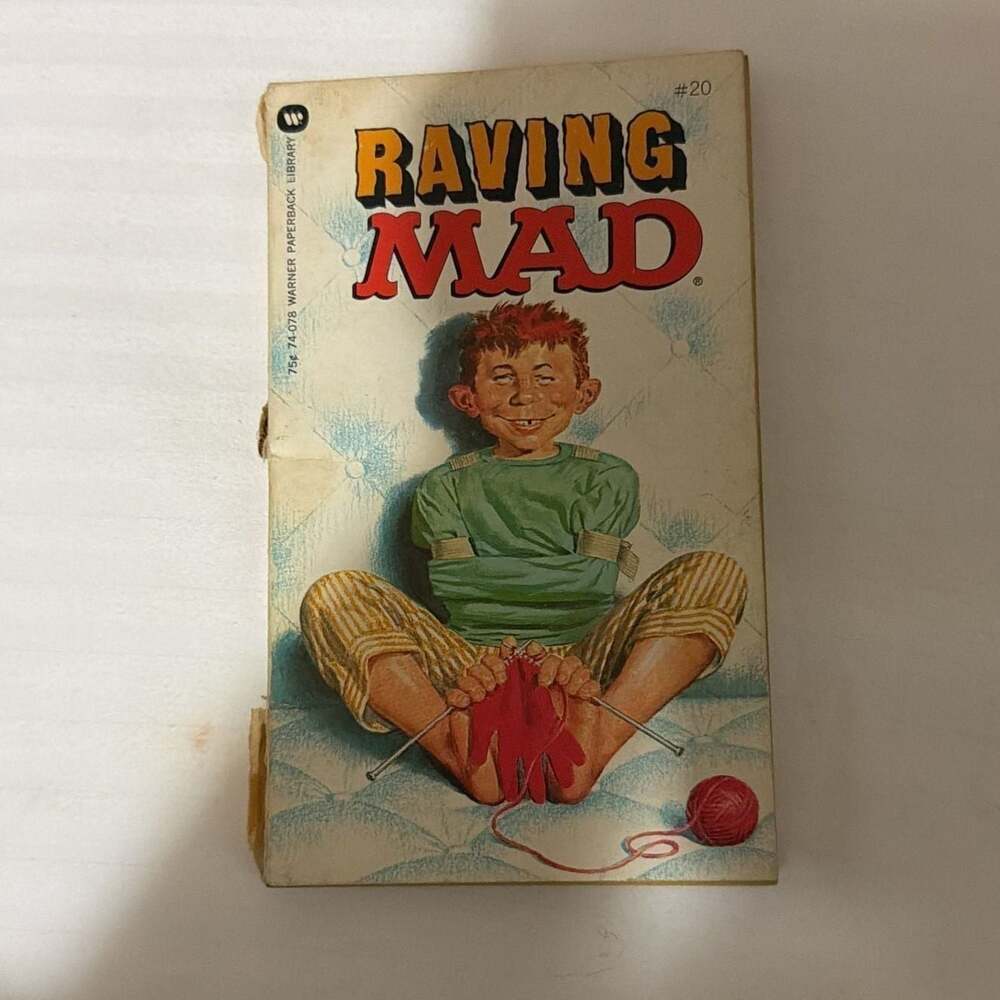 Vintage Raving Mad #20 Paperback Book - Warner Paperback Library 1970s Humor